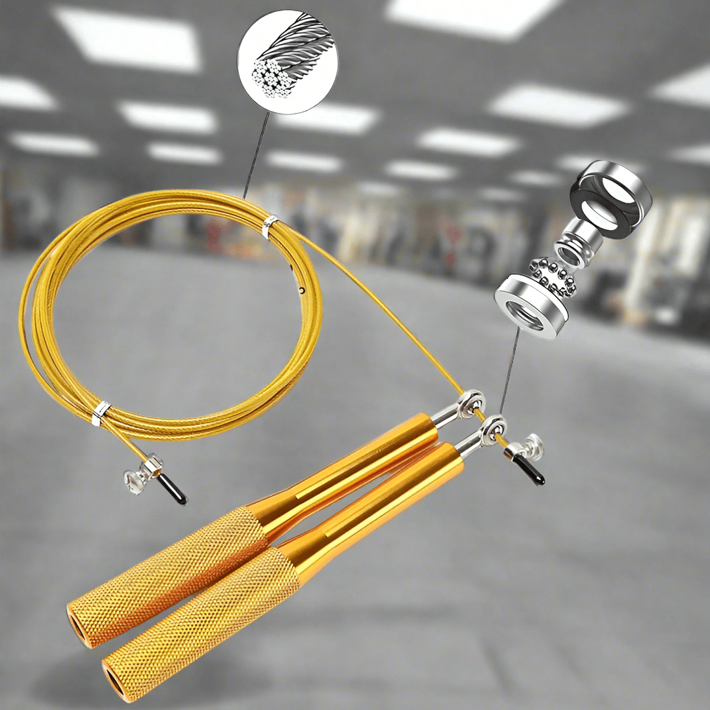 Corde à Sauter - JumpRopeCrossfit™ - Or - La cabane fitness