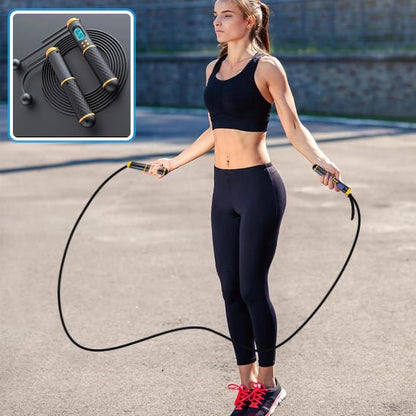 Entraînement cardio avec corde à sauter compteur LCD - fitness extérieur