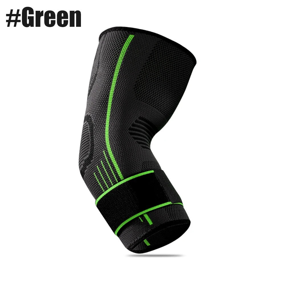 Manchon de compression noir avec bande vert