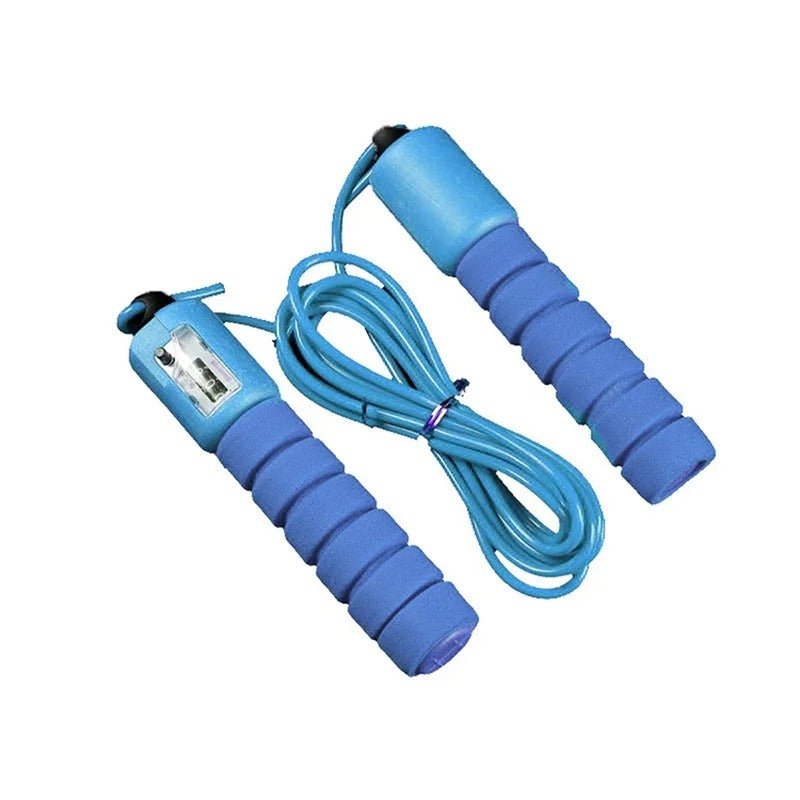 corde a sauter avec compteur bleu 