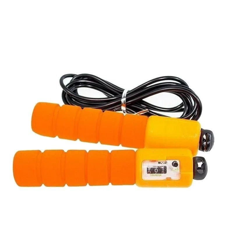 corde a sauter avec compteur orange
