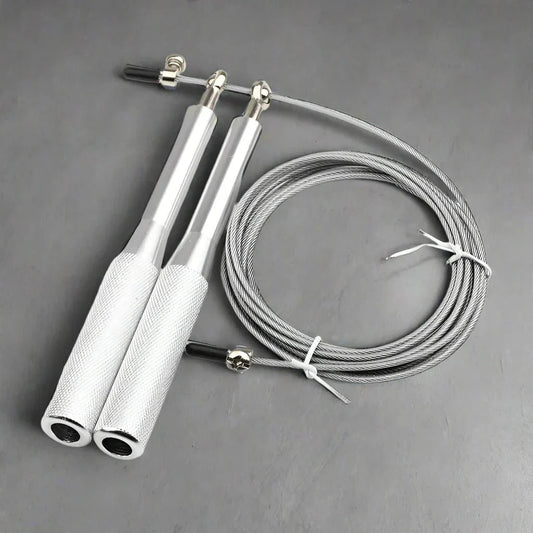 Corde à Sauter - JumpRopeCrossfit™ - Argent - La cabane fitness