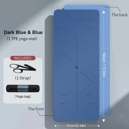 tapis de-gym 183cm 57cm bleu arrière bleu clair