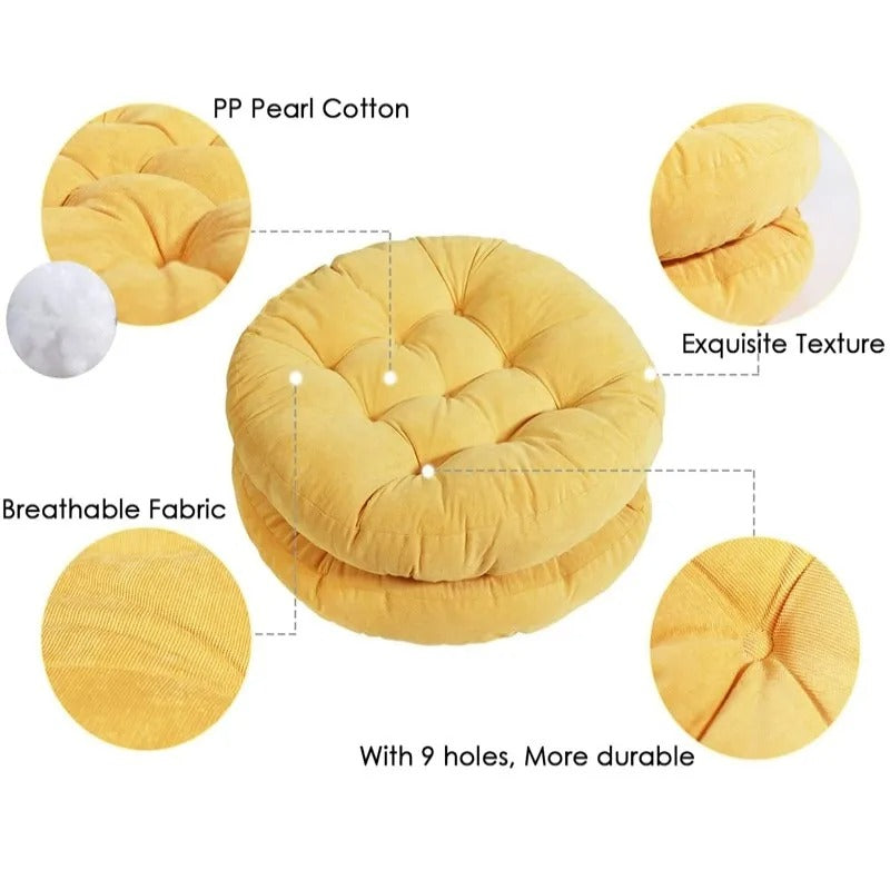 zafu coton perle tissu respirant avec 9 trous pour une plus grande durabilité et une texture exquise