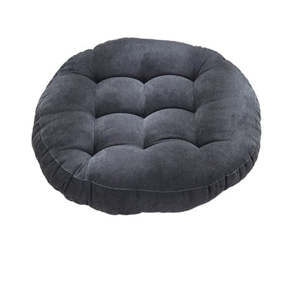 zafu en velours côtelé gris fonce