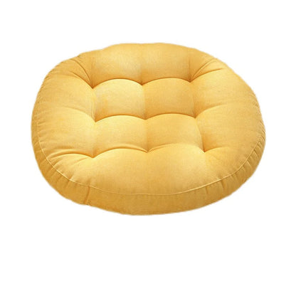 zafu en velours côtelé jaune