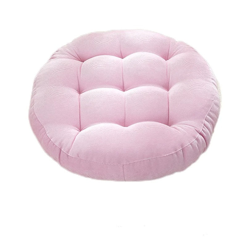 zafu en velours côtelé rose