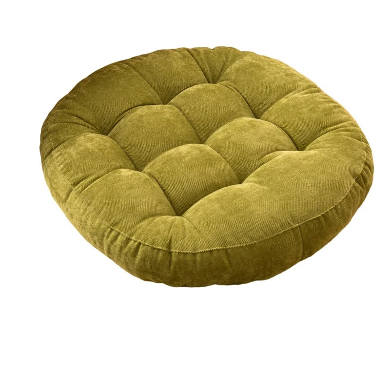 zafu en velours côtelé vert